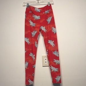 LuLaRoe Flying Pig Leggings (NWOT)